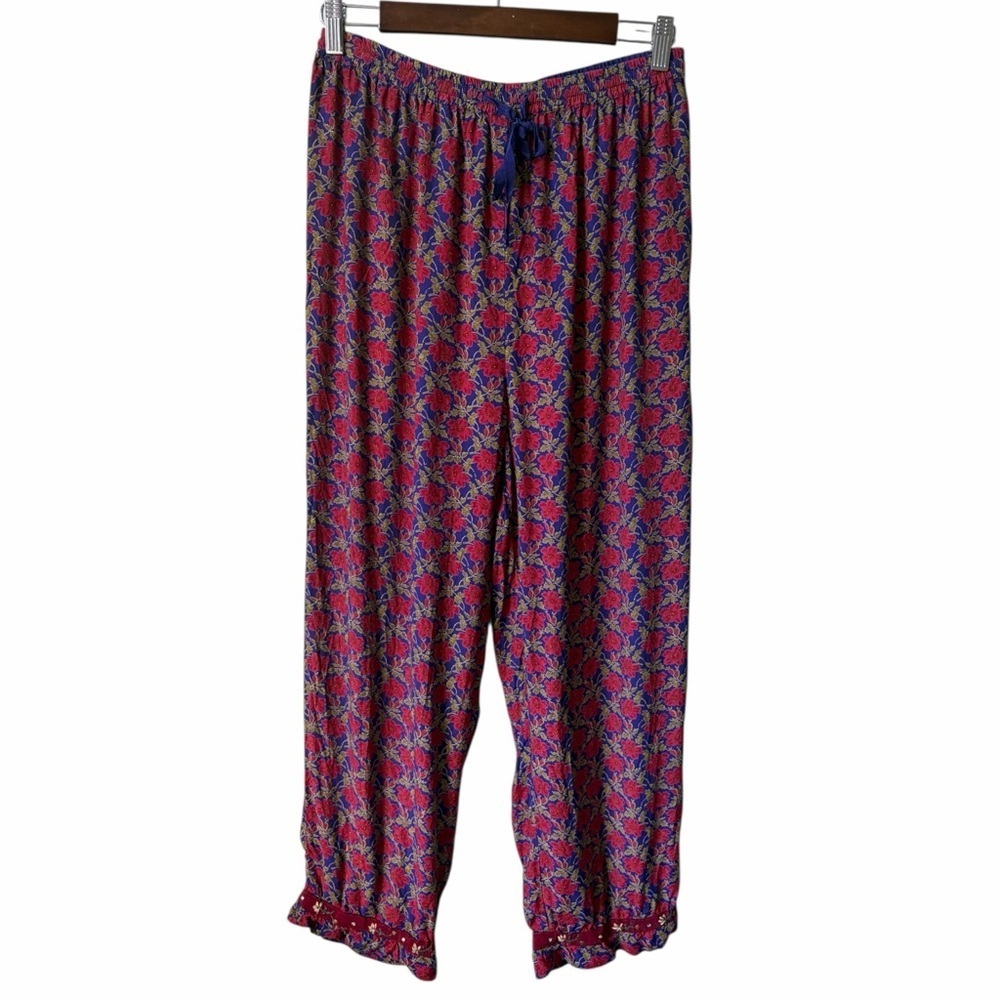 Vintage April Cornell Floral Pants Women's Size Medium